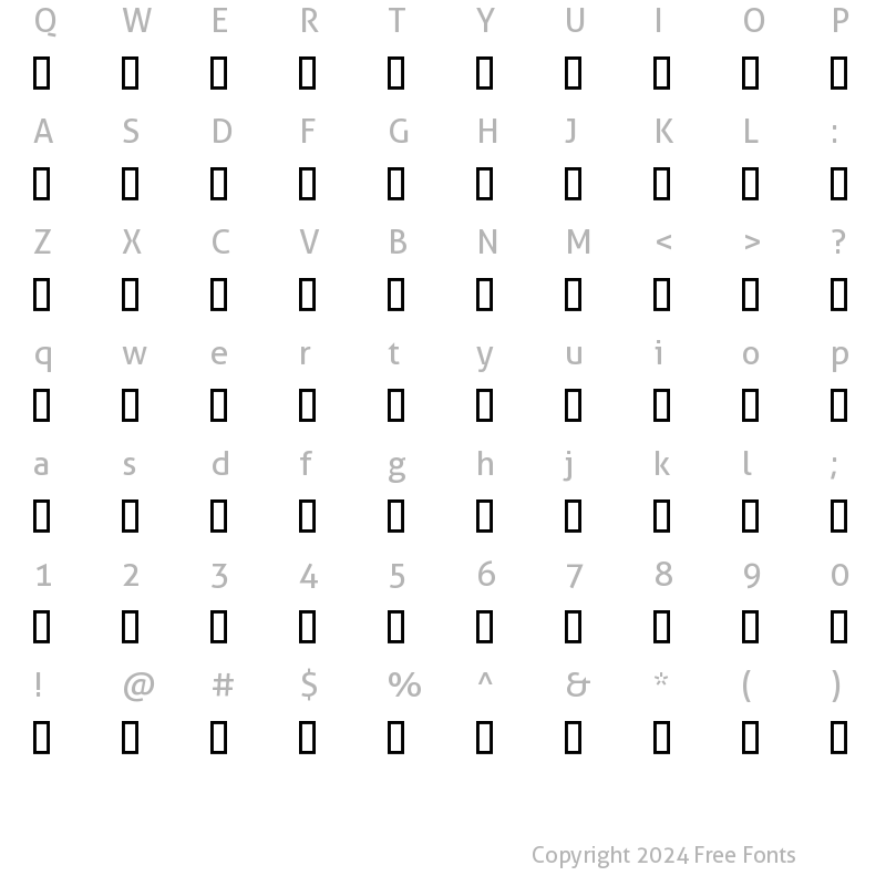 Character Map of SmaragDings Regular