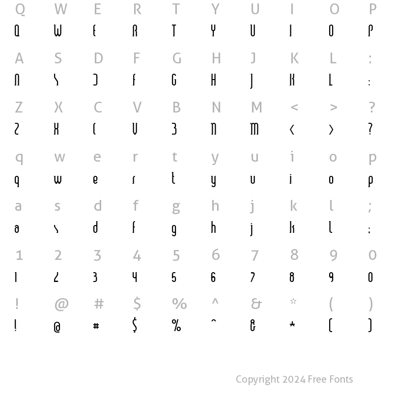 Character Map of Smart and Sexy Regular