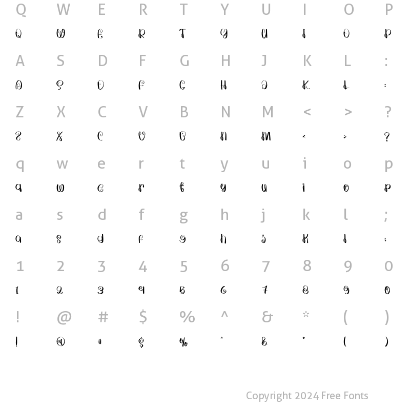 Character Map of SMART FRIENDS Regular