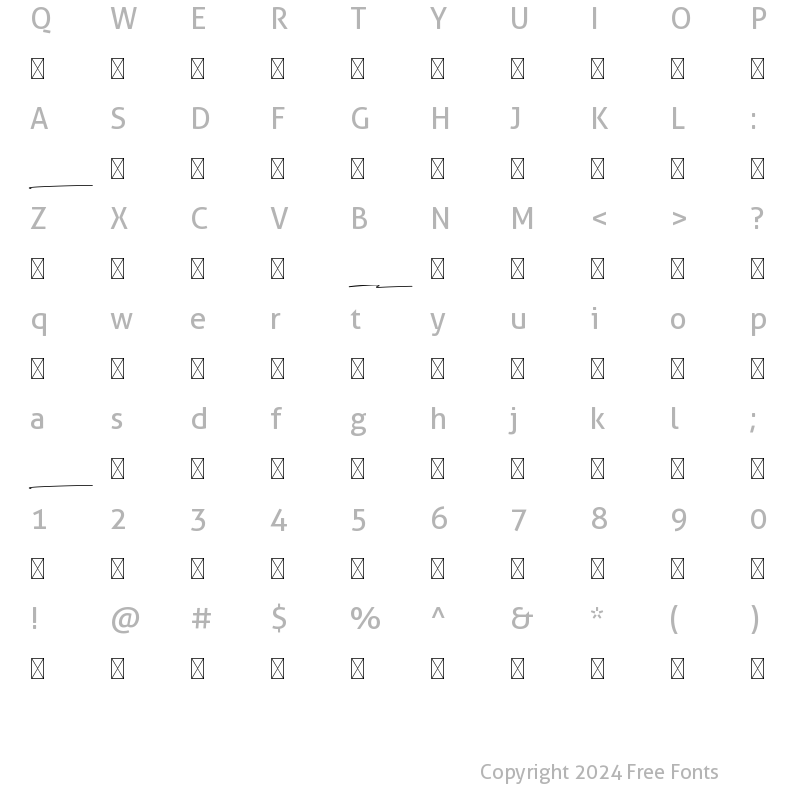 Character Map of Smart Jack Swashes