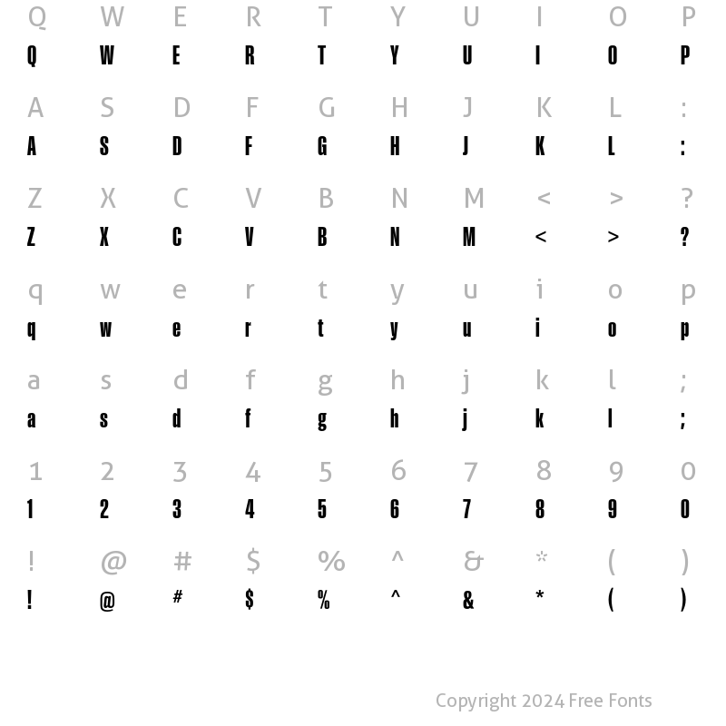 Character Map of Smart Sans Std Medium