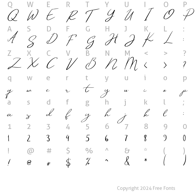 Character Map of Smartlove Regular