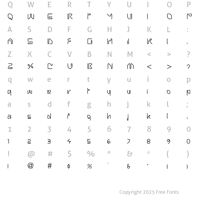 Character Map of SMCChicago Regular