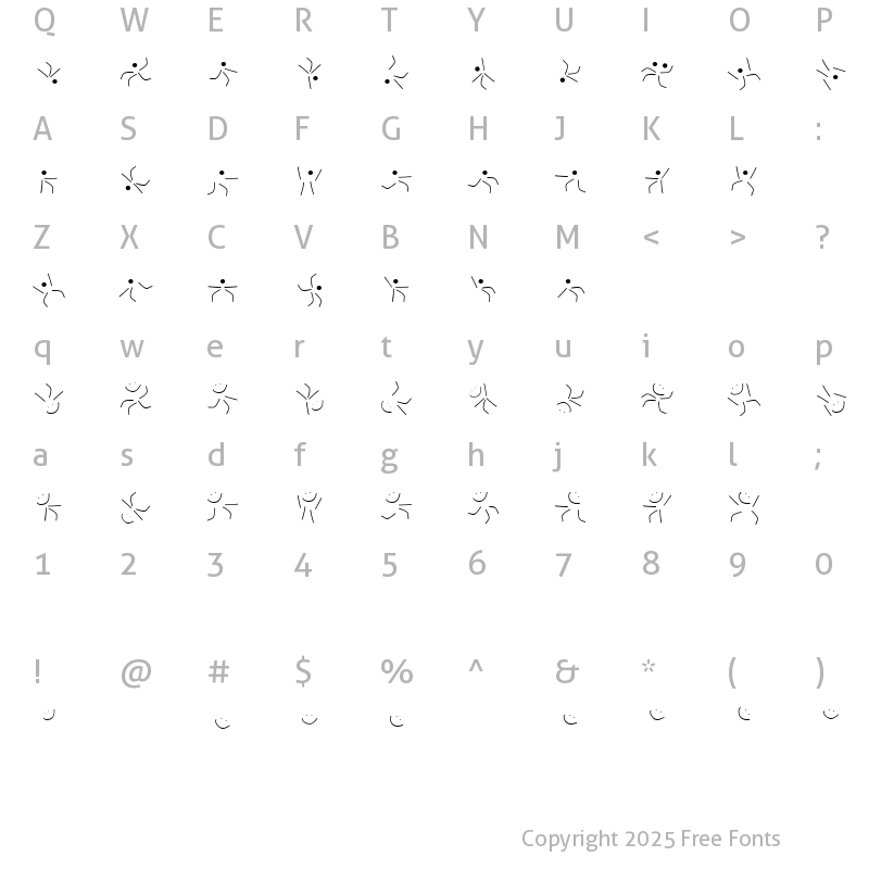 Character Map of SmileAndTrain Regular