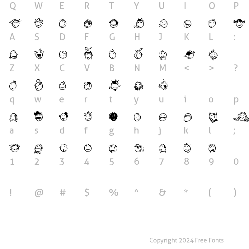 Character Map of Smileface LT Regular