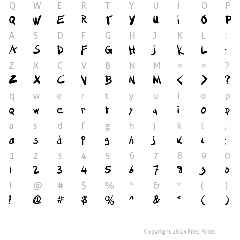 Character Map of SML FAT MARKER Regular