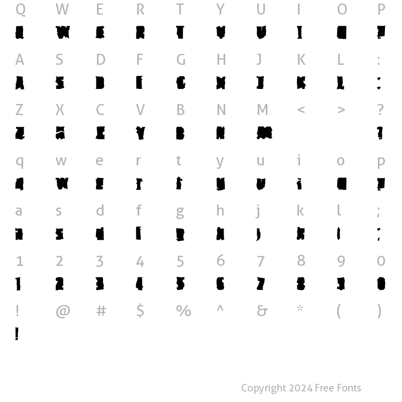 Character Map of SMOG Regular