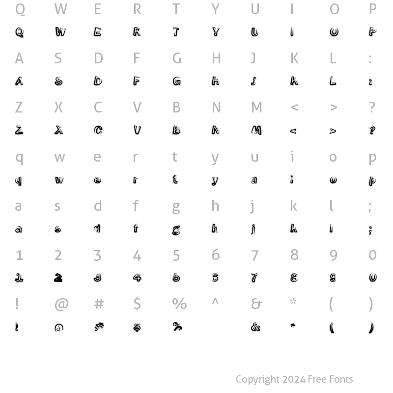 Character Map of Smoke-Contour Regular