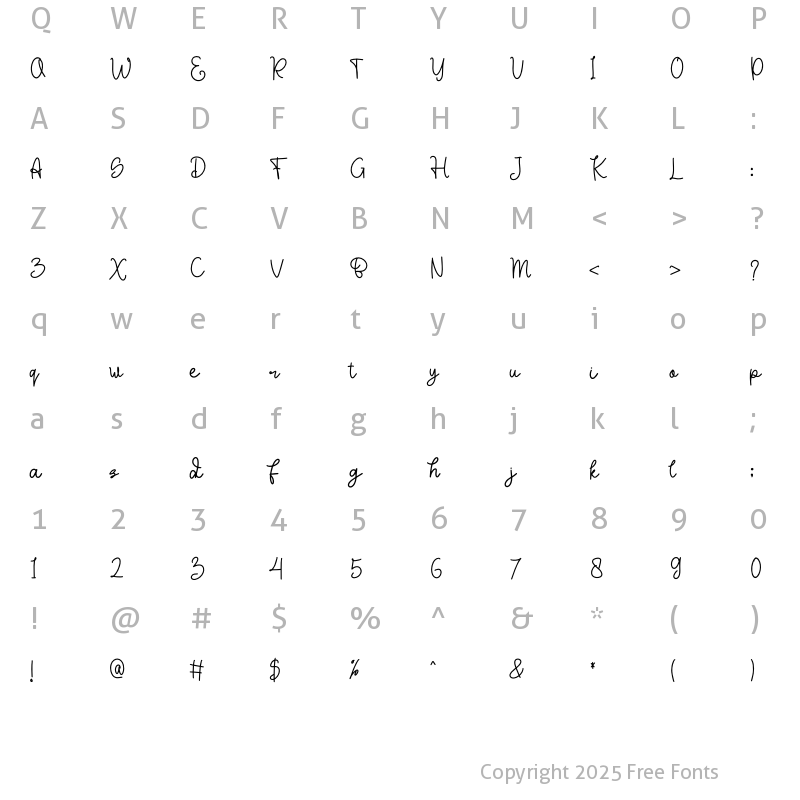 Character Map of SmotieButter Regular