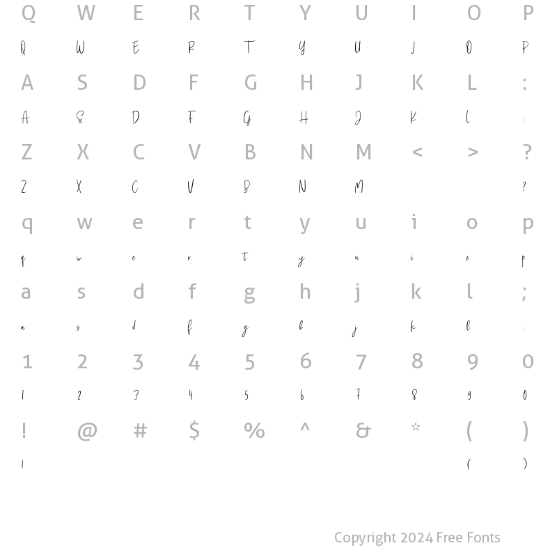 Character Map of snallie soul Regular