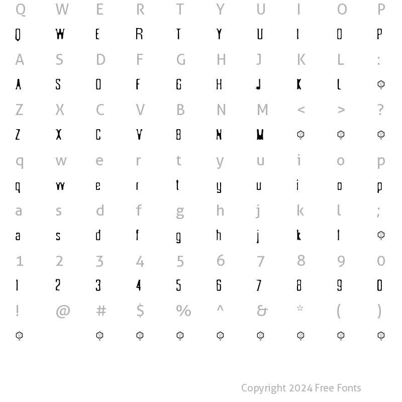 Character Map of Snderfistad Regular