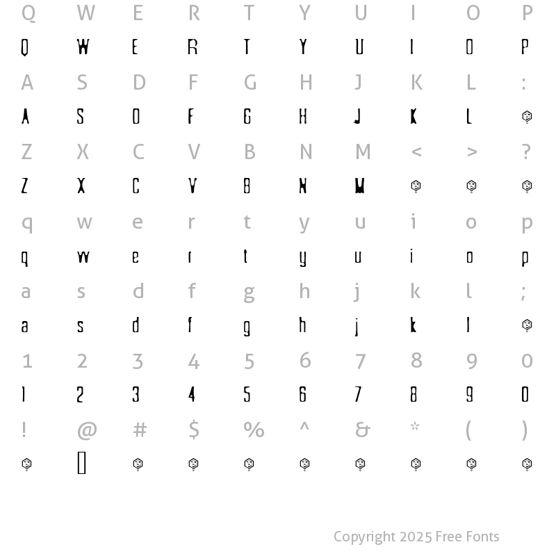 Character Map of S?nderfistad Regular