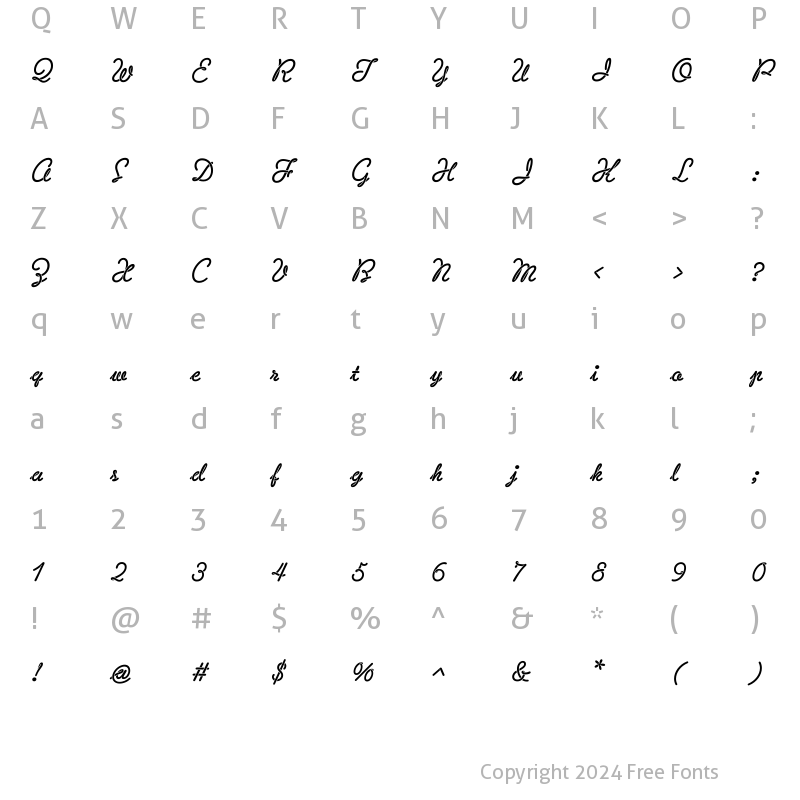 Character Map of SneakerScriptW01-Regular Regular