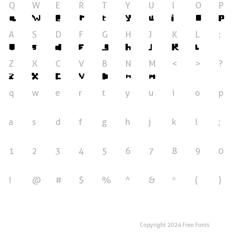 Character Map of Sneflabb Normal