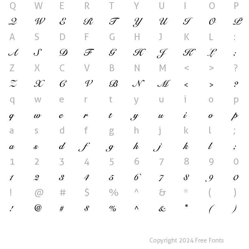 Character Map of SnellboundDB Bold