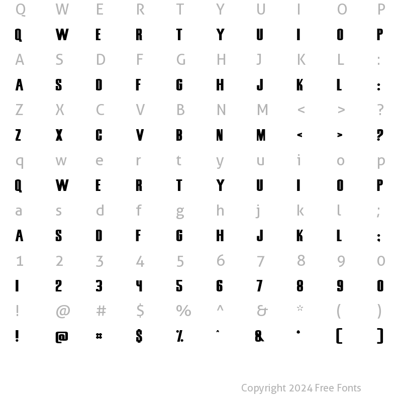 Character Map of Snickers Straight Normal