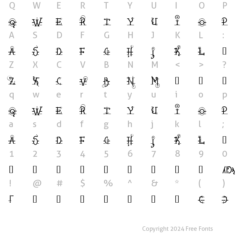 Character Map of Snipple Regular