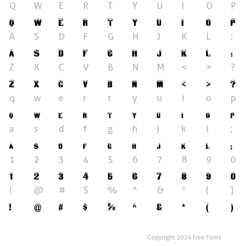 Character Map of Snow Caps Normal