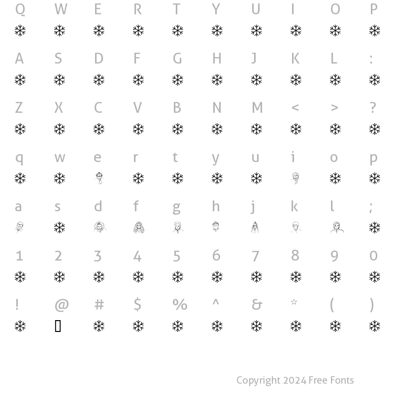 Character Map of snowbats Regular