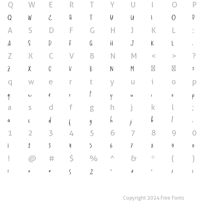 Character Map of Snowdem Christmas Regular