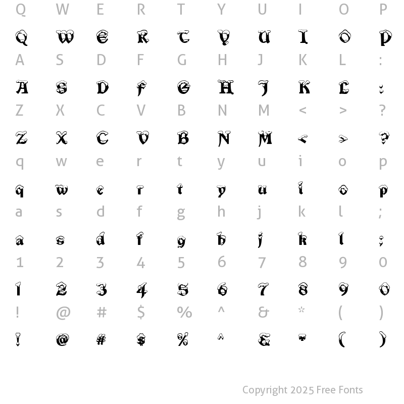 Character Map of Snowgoose Regular