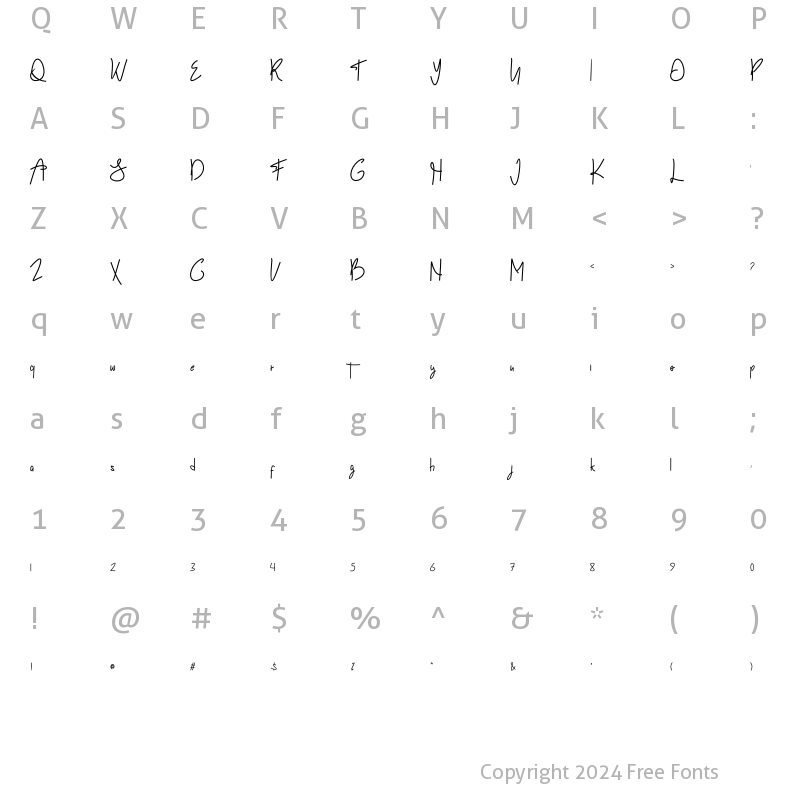 Character Map of Snowline Regular