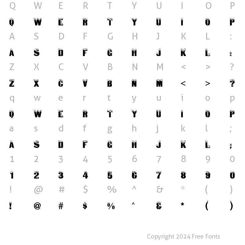 Character Map of SnowtopCaps Regular