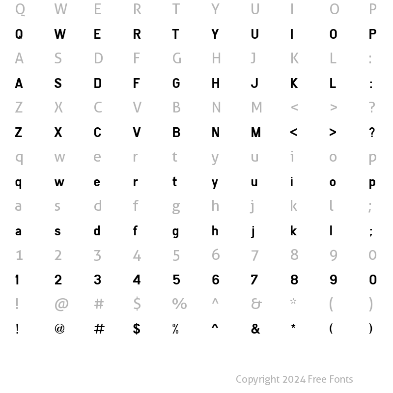 Character Map of SnvDReg Regular