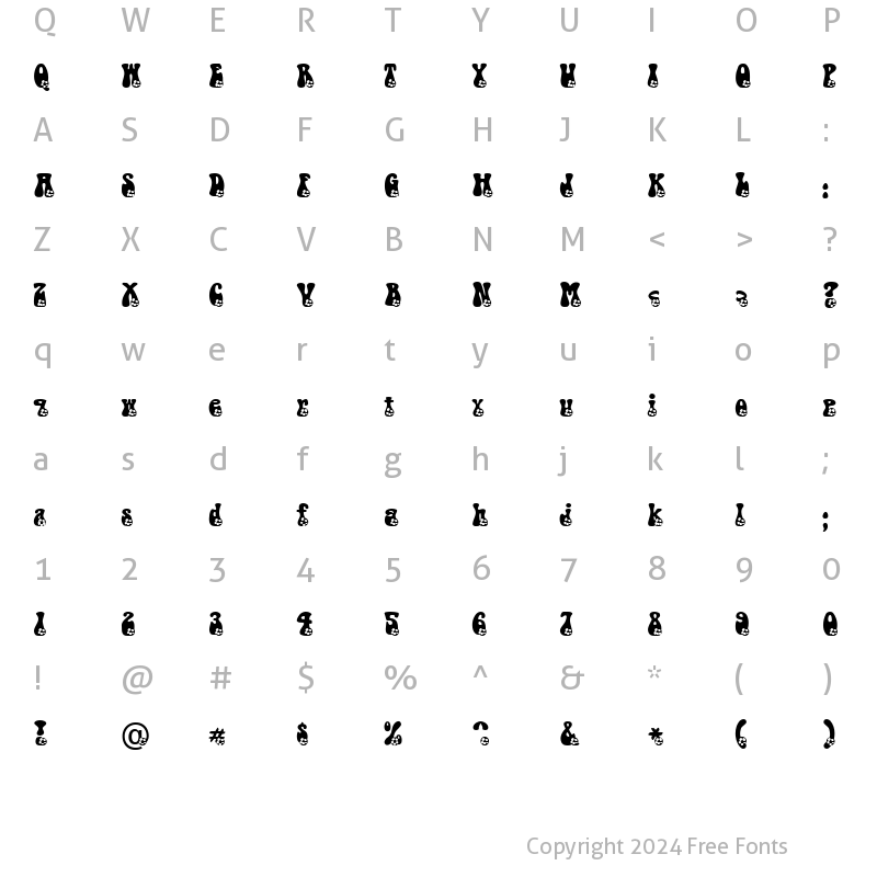 Character Map of Soccer Becker Normal