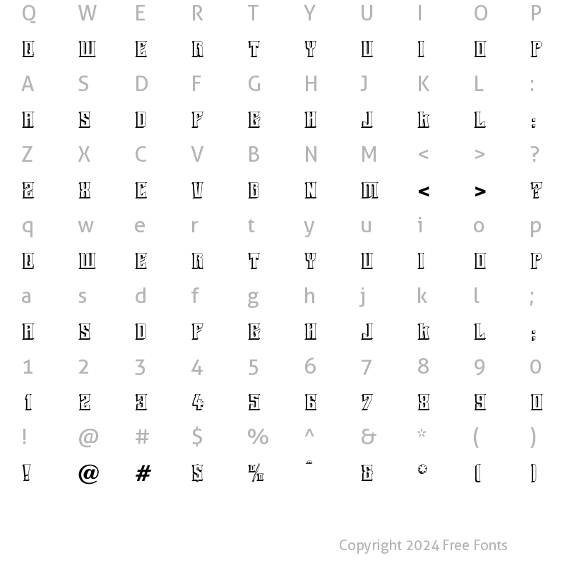 Character Map of Soccer Regular