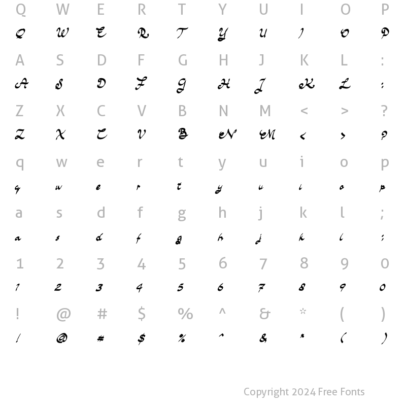 Character Map of Social Love Regular