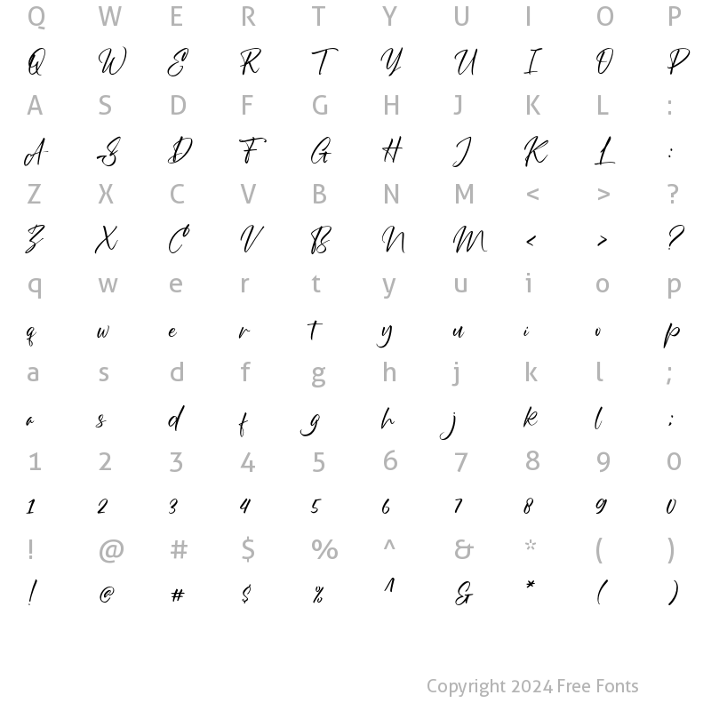 Character Map of Soembang Regular