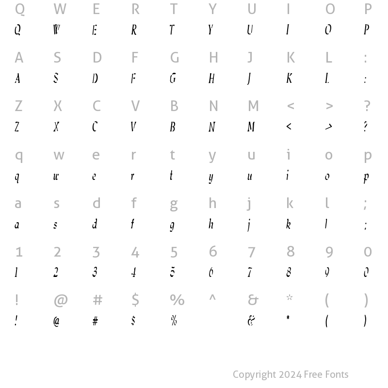 Character Map of SoftAutumn Regular