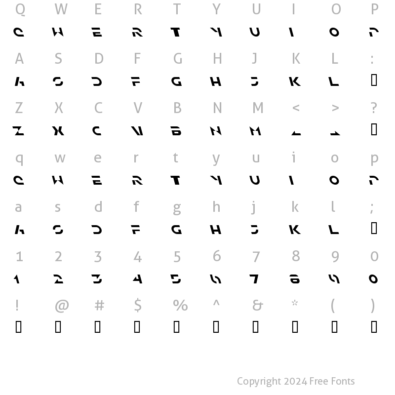 Character Map of Solar Sailer Italic