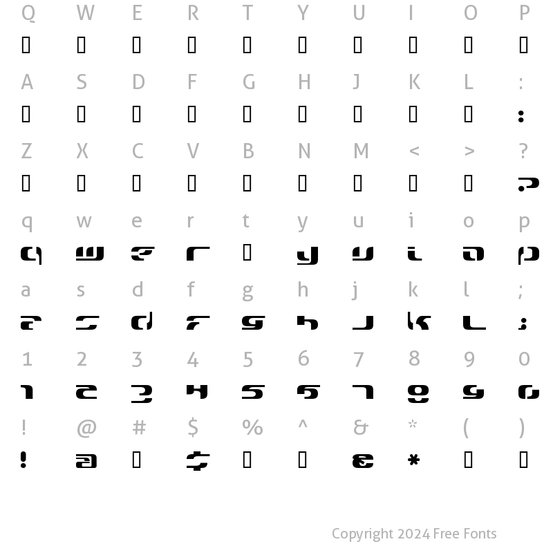 Character Map of solar2000 Regular