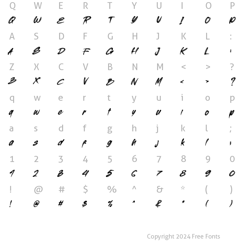 Character Map of SOLARONA Regular