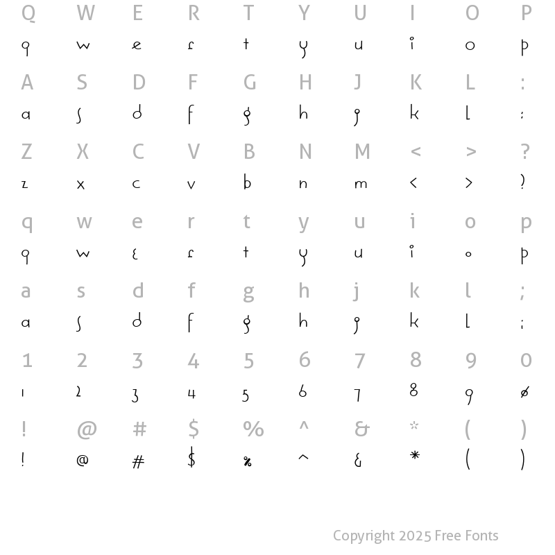 Character Map of SoleaBetween Regular