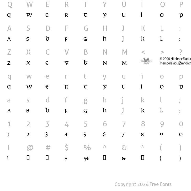 Character Map of Solemnity Regular