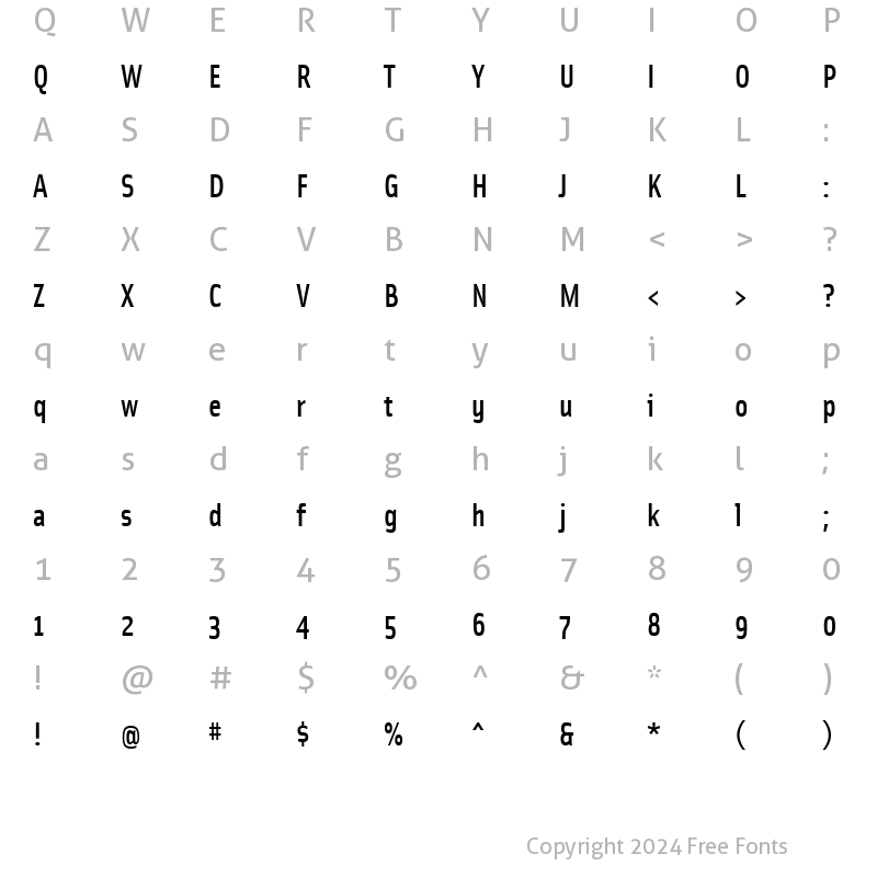 Character Map of SolexMedium Regular