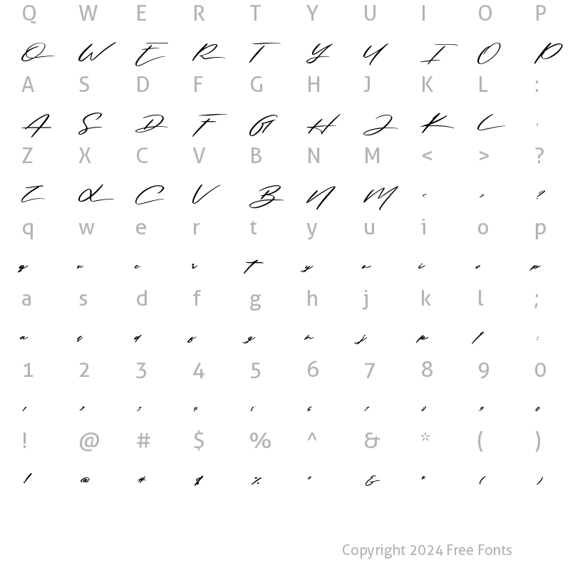 Character Map of Solustion Regular