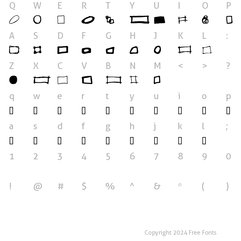 Character Map of Some Boxes Regular