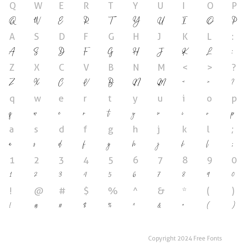 Character Map of Son Cestro ( Script ) Regular