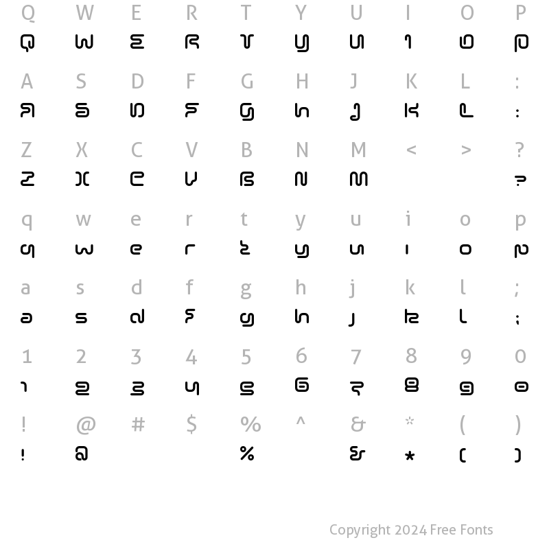 Character Map of SonicEmpire Regular