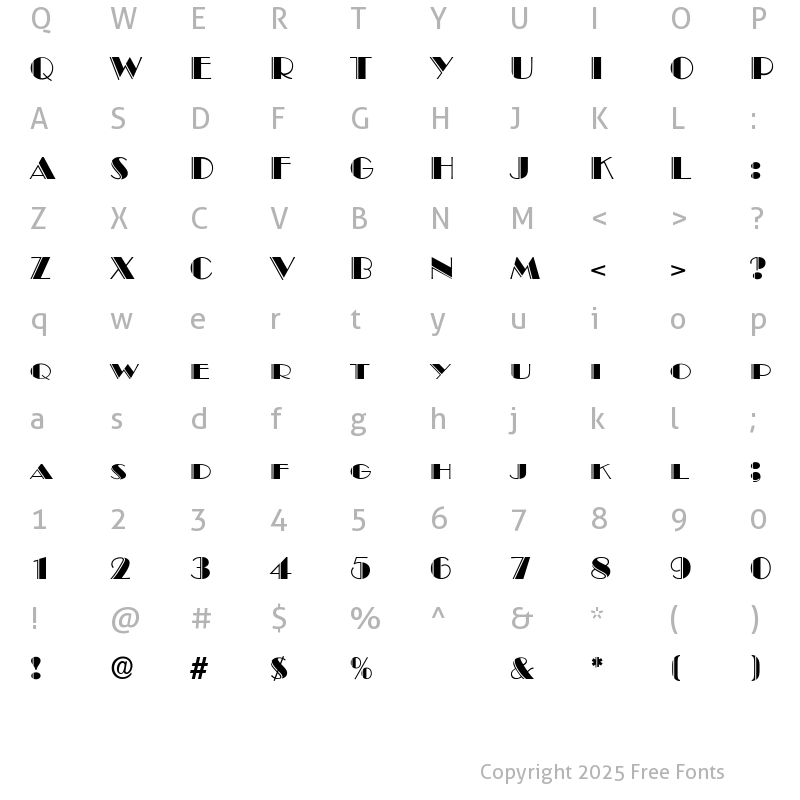 Character Map of SophiaBecker Regular