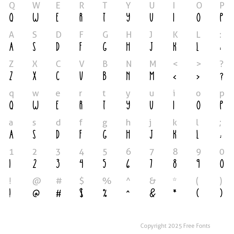 Character Map of SophiaMarissonHand Regular