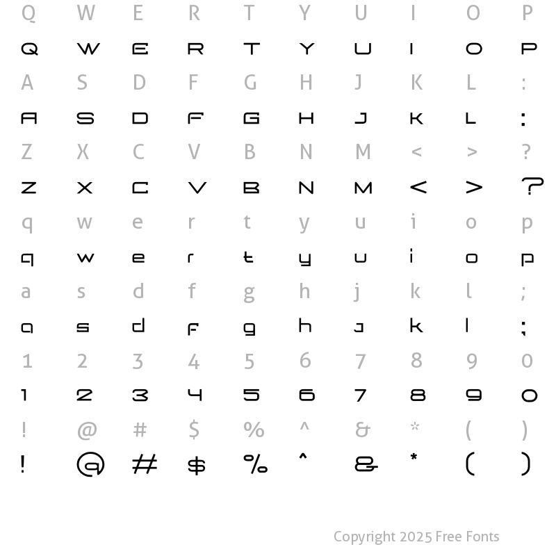 Character Map of SOSAY Regular