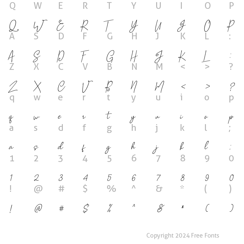 Character Map of Soul Amsterdams Slant Regular