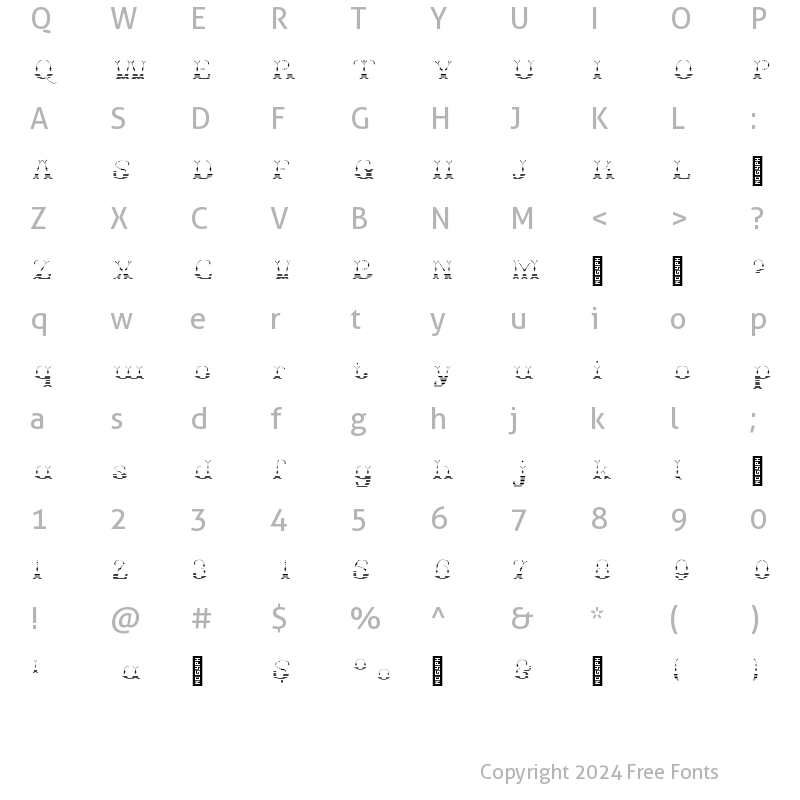 Character Map of SOULUP Inside Regular