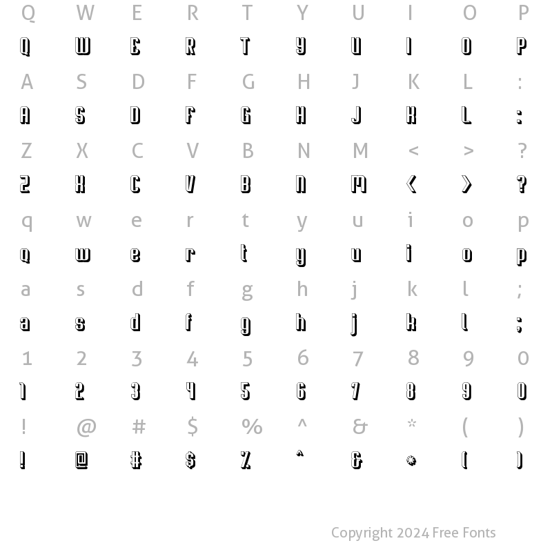 Character Map of Soupertrouper 3D Soupertrouper 3D