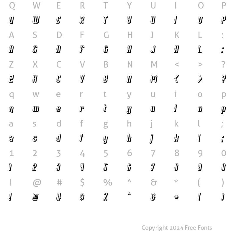 Character Map of Soupertrouper 3DOblique Soupertrouper 3DOblique